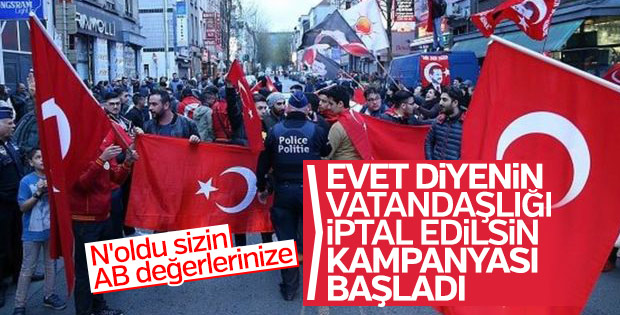 Belçika: 'Evet'çi Türklerin çifte vatandaşlığı kaldırılsın