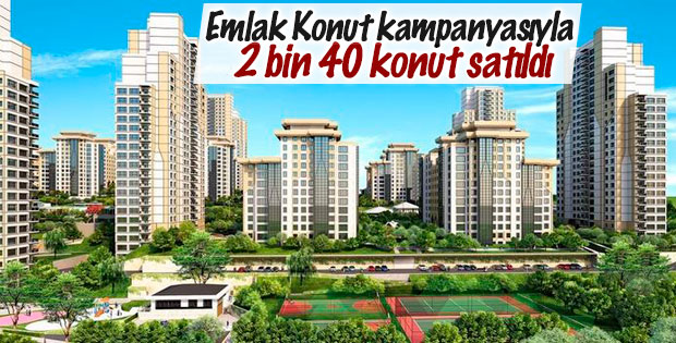 Emlak Konut kampanyasıyla 2 bin 40 konut satıldı