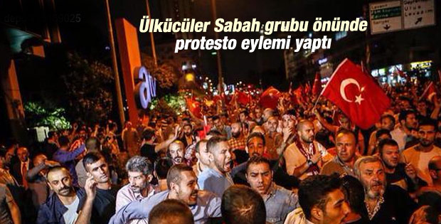 Sabah-ATV binası önünde protesto
