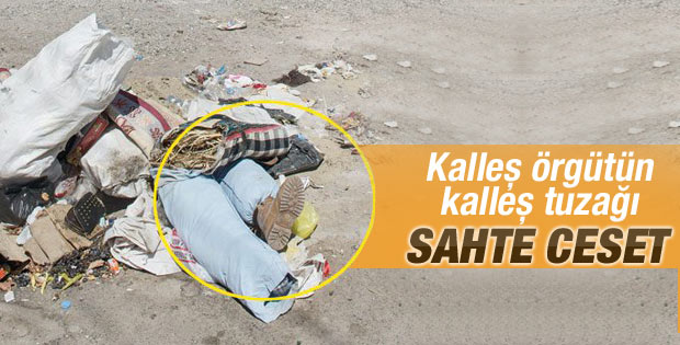 Diyarbakır Silvan'da ceset görünümlü tuzak