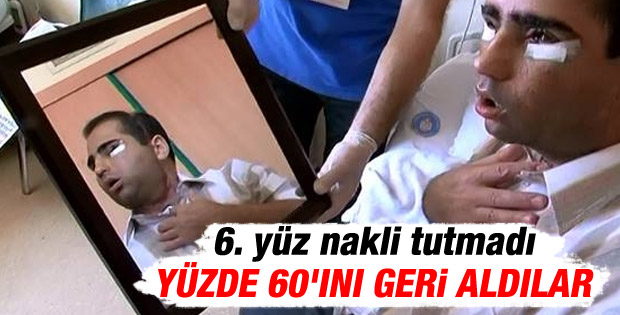 Salih Üslün'ün nakledilen yüzü geri alındı