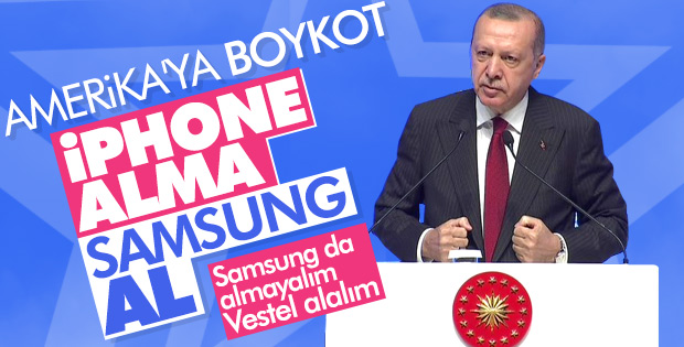 Başkan Erdoğan'dan ABD'ye boykot