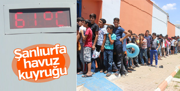 61 derece sıcaklıkta havuz kuyruğu