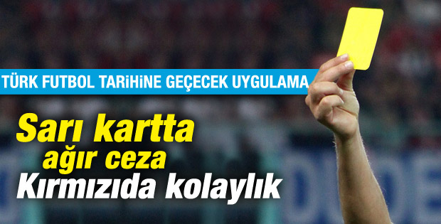 TFF'den sarı ve kırmızı kart cezasına yeni uygulama