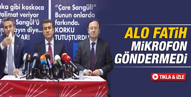 Sarıgül'ün toplantısında Habertürk mikrofonu yoktu - izle
