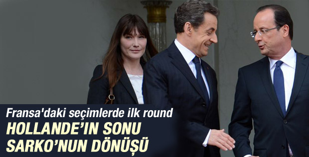 Fransa'da ilk turda zafer Sarkozy ve Le Pen'in