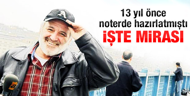 Savaş Ay tüm mirasını oğluna bıraktı