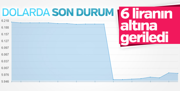 Dolar 6 liranın altına indi