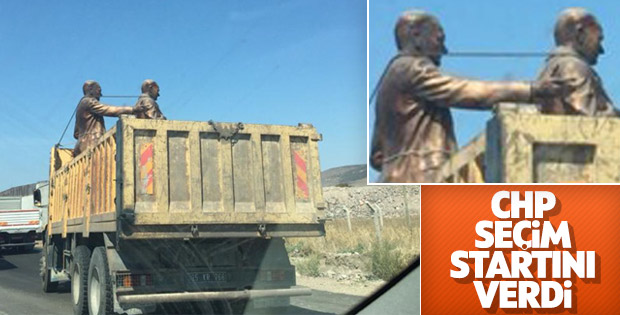 CHP'de yerel seçim hazırlıkları heykel dikmekle başladı