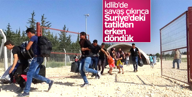 Bayram için giden Suriyeliler erken dönüyor