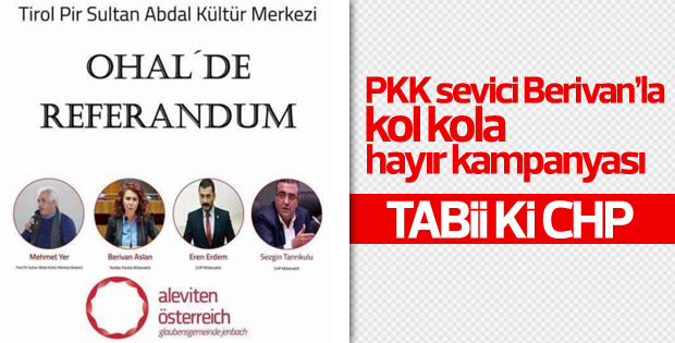 CHP'li vekillerden PKK yanlısı Aslan'la Hayır kampanyası