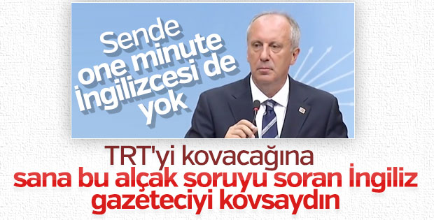 Muharrem İnce TRT ekibini basın toplantısına almadı