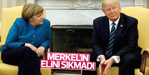 Trump Merkel'in elini sıkmadı