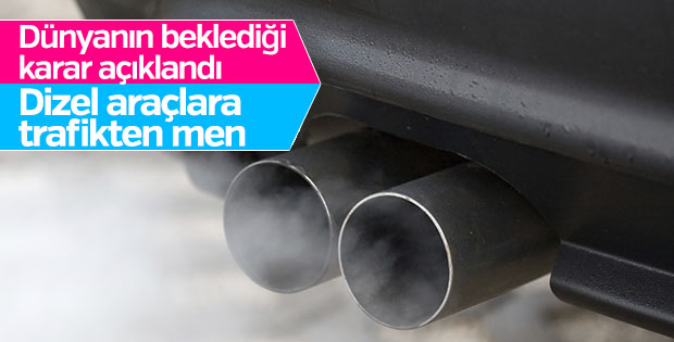 Dizel araçlara trafik yasağı getiren karar