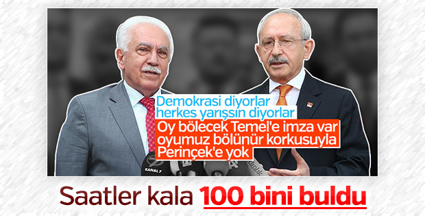 Perinçek 100 bin imza sınırını geçti