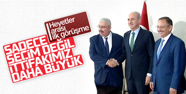 AK Parti-MHP ittifak görüşmesi gerçekleştirdi