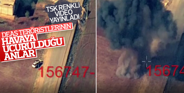 El-Bab'da DEAŞ hedeflerinin vurulma anı