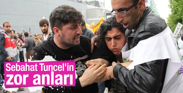 Bakırköy'de HDP'li Sebahat Tuncel'in zor anları