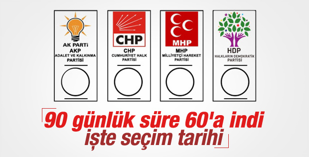 YSK'nın seçim tarihi 1 Kasım