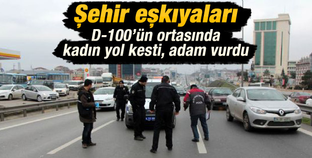 D-100 karayolunda adam vurma olayı
