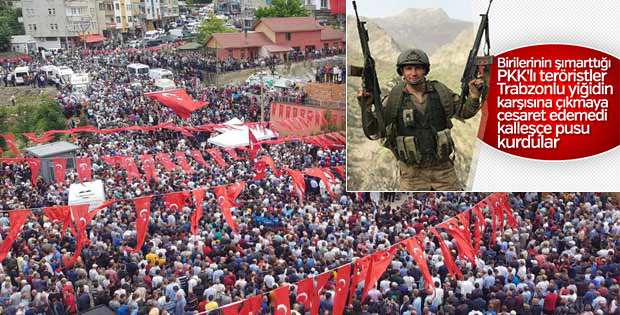 Trabzon şehit Bahattin Baştan'ı uğurladı