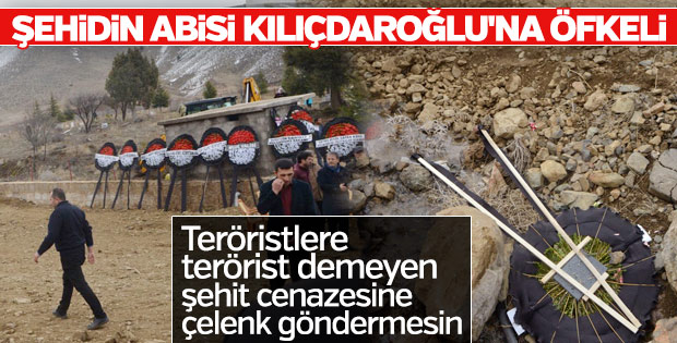 Şehit ağabeyi Kılıçdaroğlu'nun çelengini dereye attı