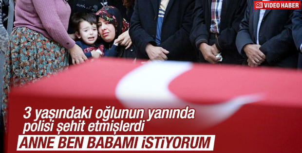 Şehit eşinin oğluyla diyaloğu duygulandırdı