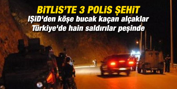 Bitlis'te polis aracı devrildi: 3 şehit 2 yaralı
