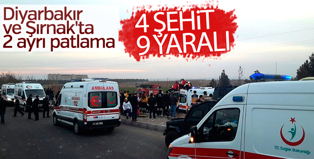 Şırnak'ta ve Sur'da patlama