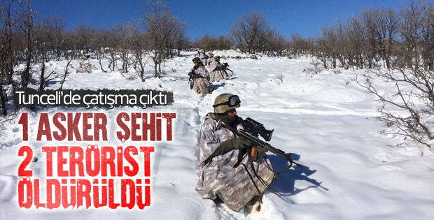 Tunceli’de çatışma: 1 asker şehit