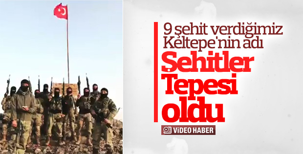 1083 rakımlı tepenin adı Şehitler Tepesi oldu