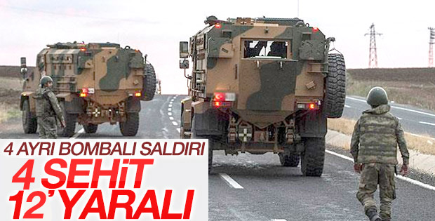 4 ayrı ilde PKK saldırısı: 4 şehit, 12 yaralı
