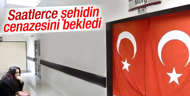 Şehit polisin kız arkadaşı morgun önünden ayrılamadı