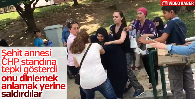 Bursa'da şehit annesine saldırı