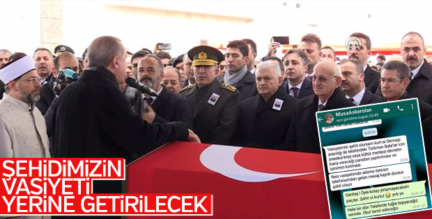 Afrin'in şehidi Musa Özalkan'a son görev