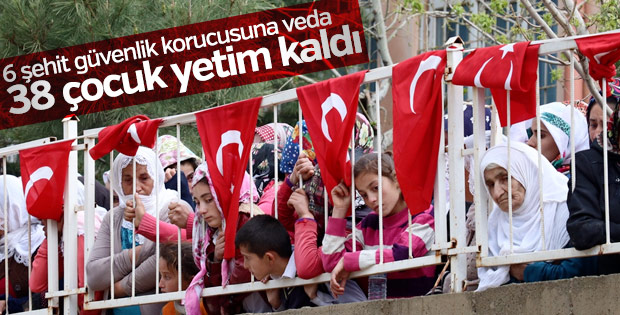 Eruh'ta şehit olan 6 korucu son yolculuklarına uğurlandı