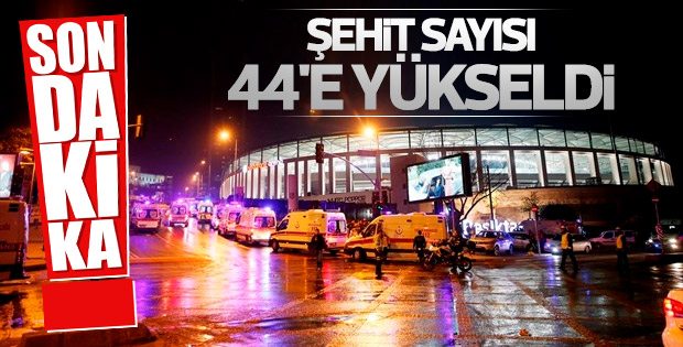 Beşiktaş'taki saldırıda şehit sayısı 44'e yükseldi