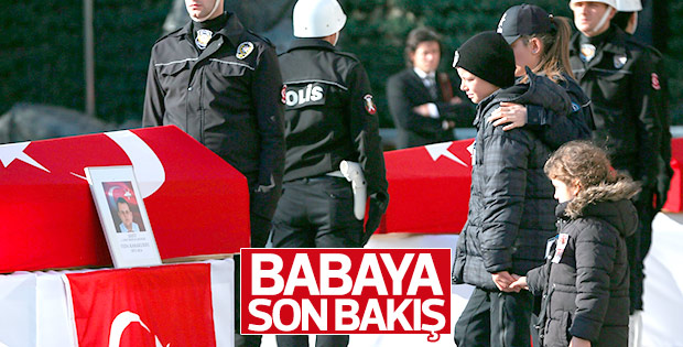İstanbul Emniyeti'nde şehit babaya veda