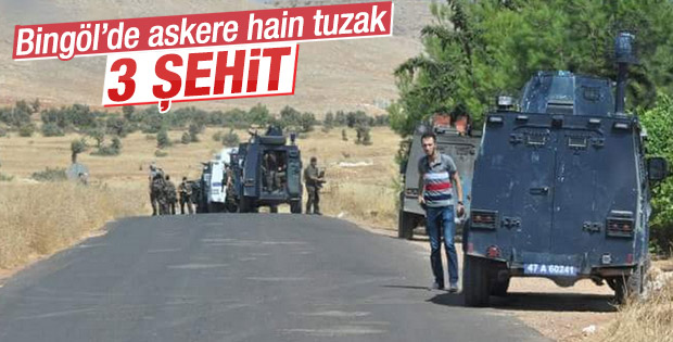 Bingöl'de hain tuzak: 3 şehit