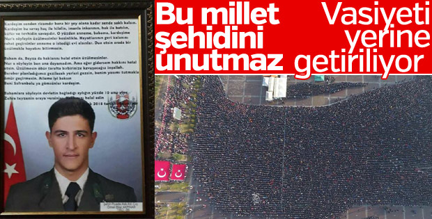 Karabüklü şehidin vasiyeti de yerine getirilecek