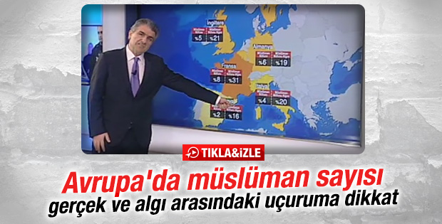 Avrupa'da şehirlere göre Müslüman nüfus haritası İZLE