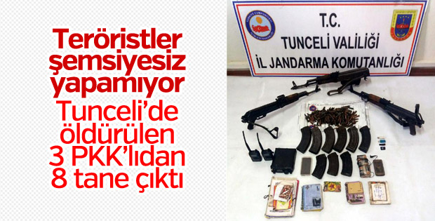 Tunceli'de 3 PKK'lı öldürüldü