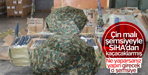 Mersin'de kamuflajlı şemsiye operasyonu