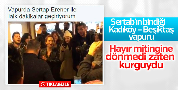 Sertab Erener'in vapurda şarkı söylediği anlar kurgu
