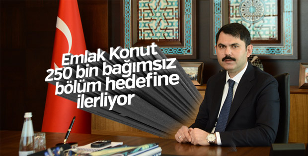 Emlak Konut 250 bin bağımsız bölüm hedefine ilerliyor