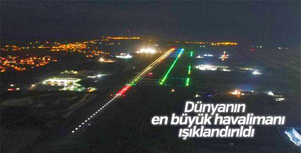 Üçüncü Havalimanı gece görüntülendi
