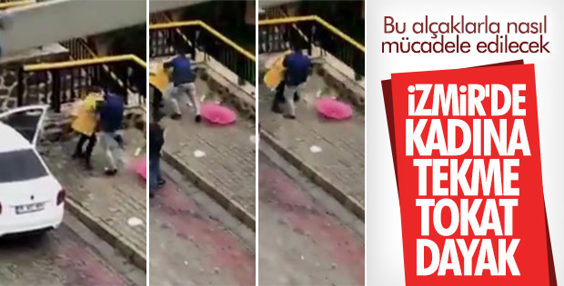 Sokak ortasında kadına şiddet