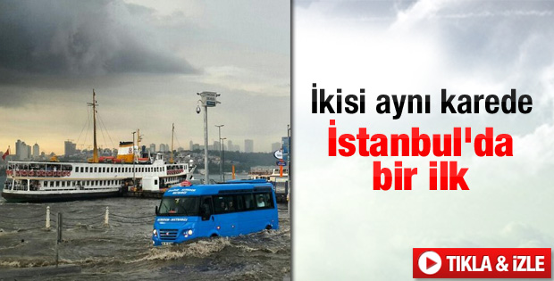 Şiddetli yağmur sonrası Üsküdar'ı su bastı