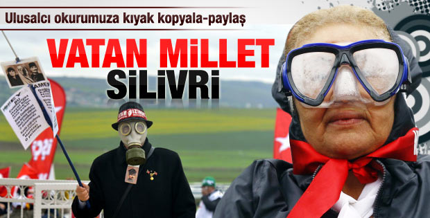 Silivri'deki Ergenekon protestosuna damga vuran kareler