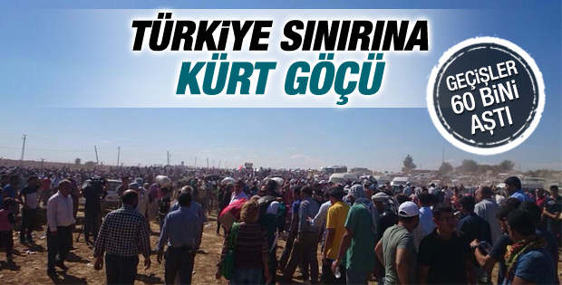 Sınırı geçen Suriyeli Kürt sayısı 60 bini aştı